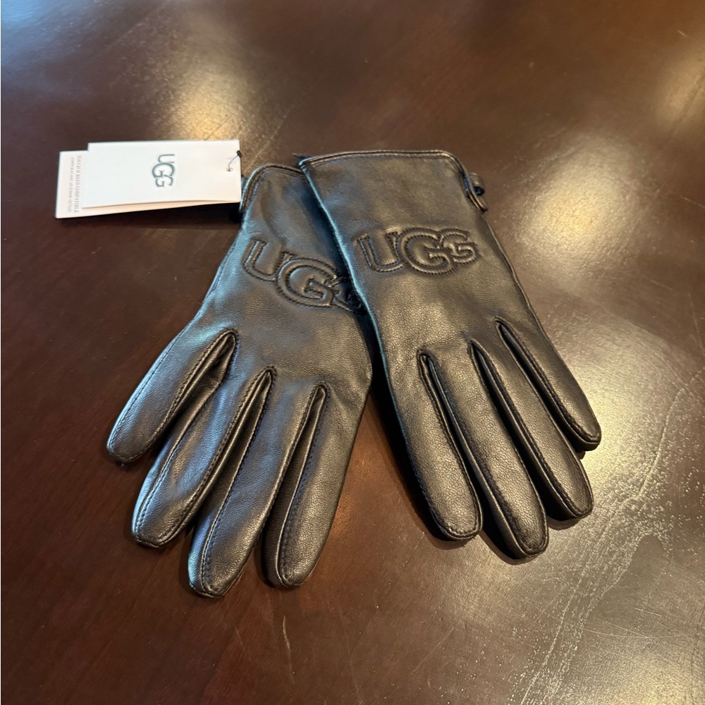 UGG Men's Dark Leather Gloves